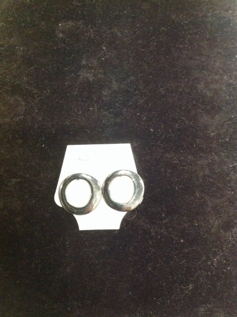 Metal Tone Round Earrings