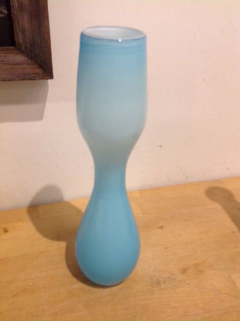 Vase- 14" Blue Glass