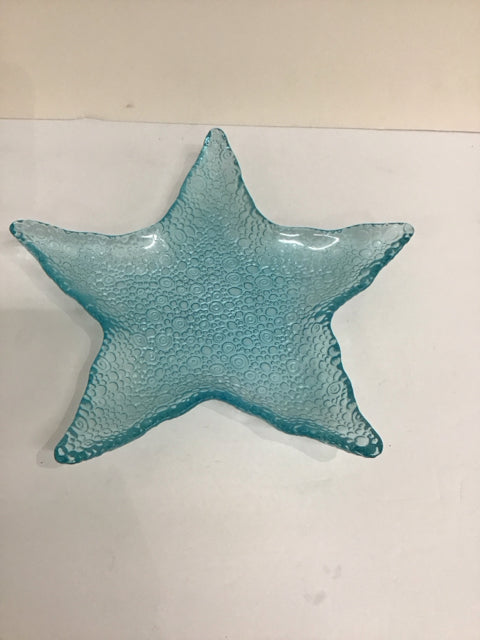 Art Glass Blue Starfish