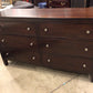 AS-IS Bassett Furniture Six Drawer Wood Dresser(Marks On Top)