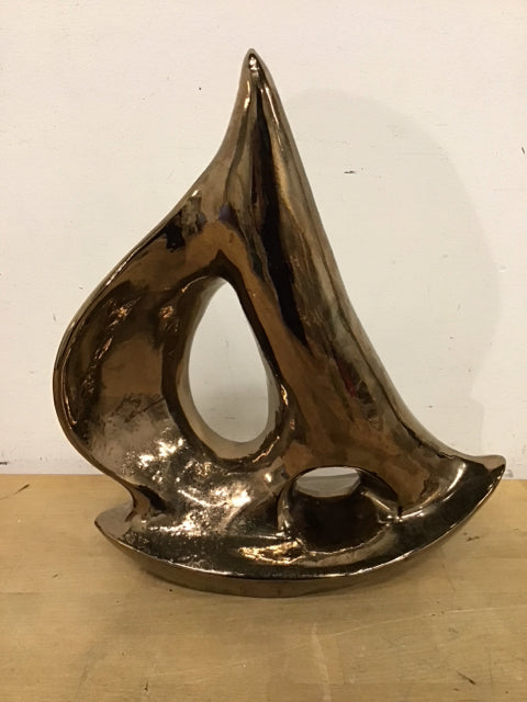 14.5" Copper Look Metal Sculpture
