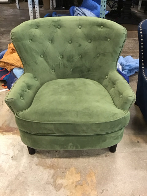 Pier 1 Green Eliza Tufted Armchair