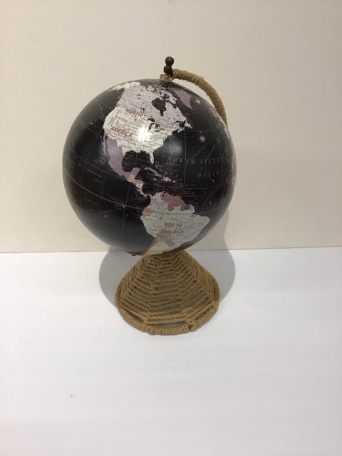 World Globe on Rope Stand