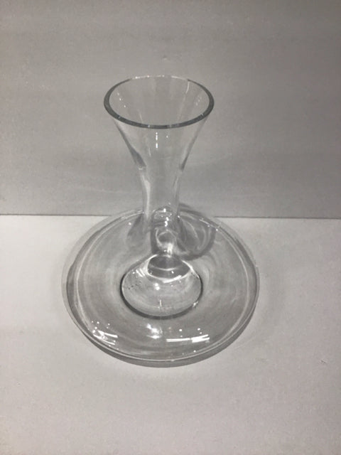 9" Signed Glass Wine Decanter