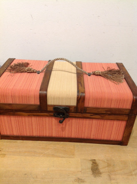 15" Wood Fabric Trunk Box