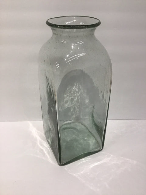 14"Sq Glass Jar
