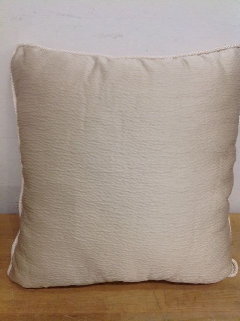 Pillow- 15" Champagne W Trim