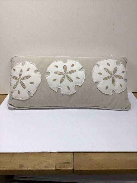 Tan Pillow w/Sand Dollar Design