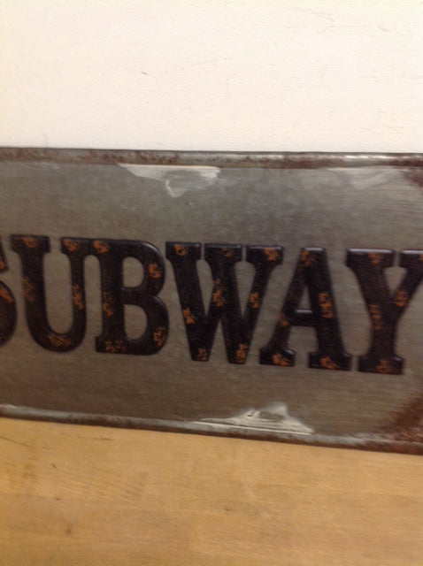 12" X 22" Metal Subway Sign