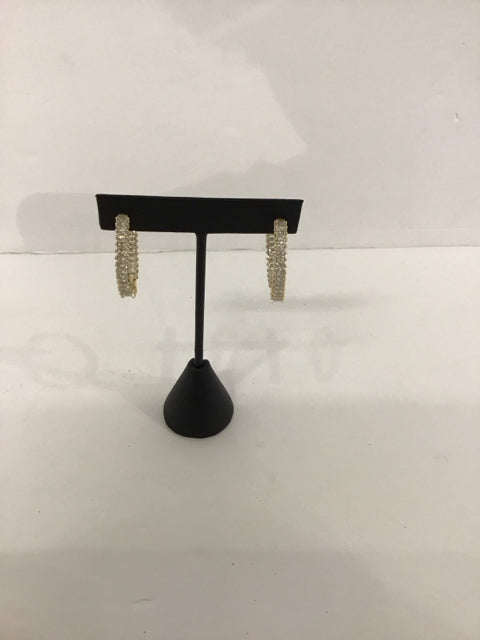 Cartier Style 925 Gold Lg In/Out Earrings