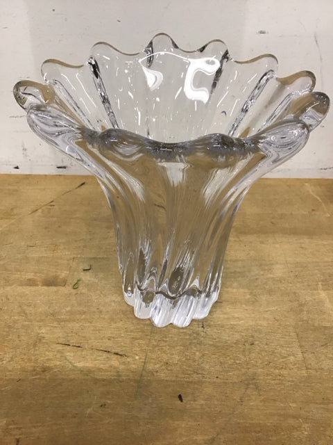 7.5" Cofrac Art Verrier Crystal Vase
