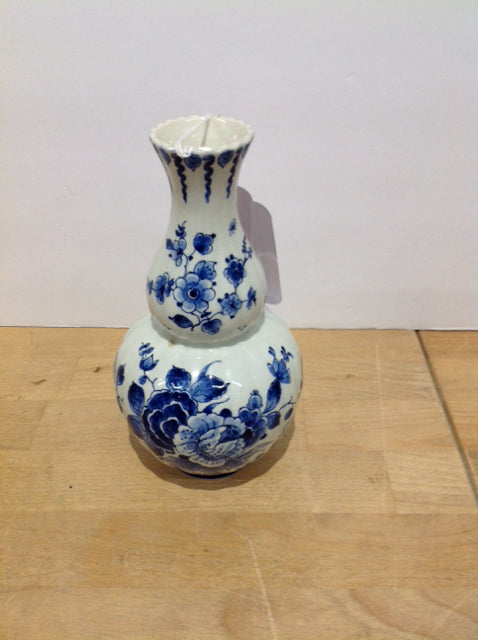 7" Delft Blue/White Porcelain Vase