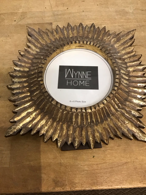 6"x6" Wynne Gold Sun Burst Photo Frame