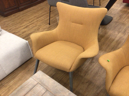 OwnWorld Furniture Orange Fabric Arm Chair