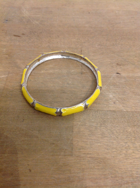 Yellow Enamel Bangle Bracelet