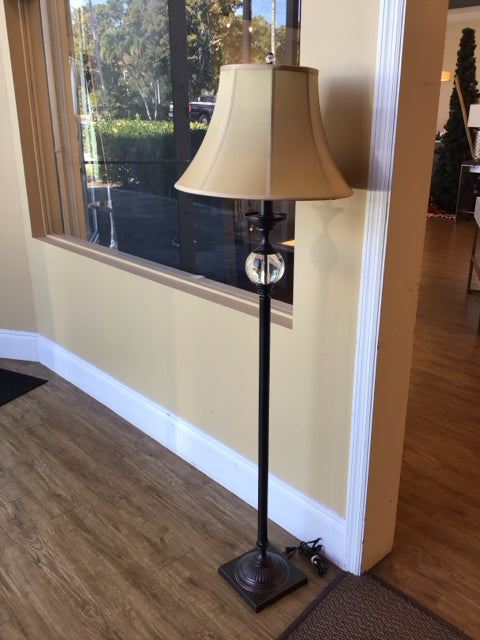 63" RH Crystal Ball Floor Lamps