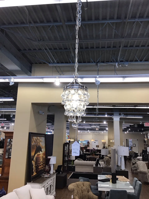 Calypso Light Crystal Teardrop Chrome Pendant 7.25"Wx13.75"Hx7.25"D