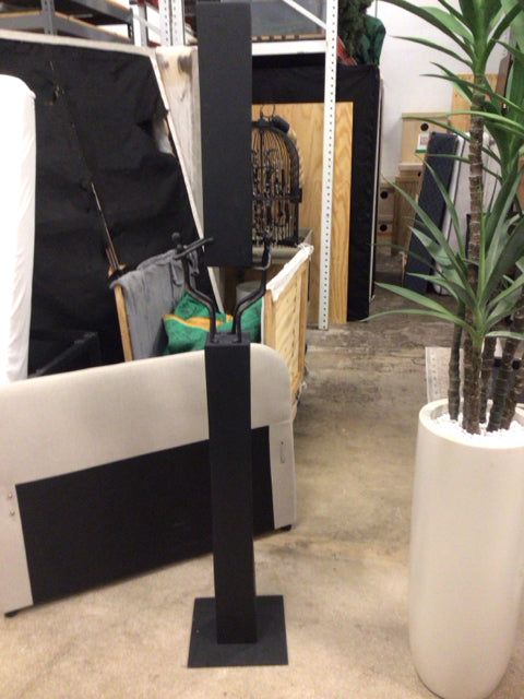 71" Metal Figures Holding Block Metal Sculpture