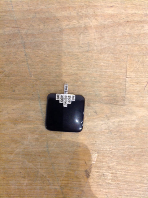 Square Black Stone Pendant