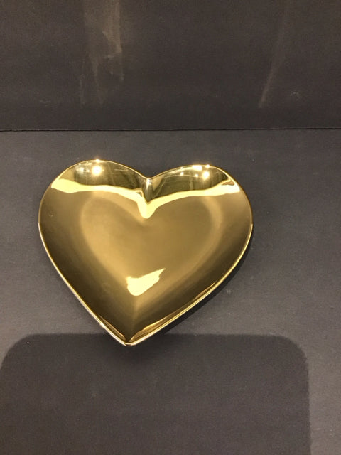 Williams Sonoma Aerin Gold Heart Dish
