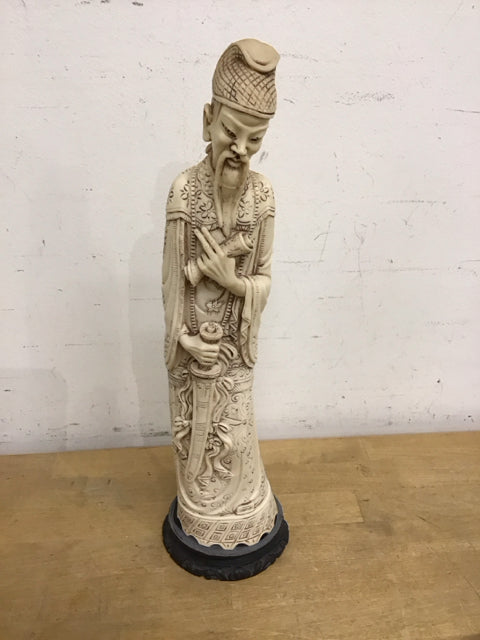 17" Emperor Ivory Like Chinese Figure