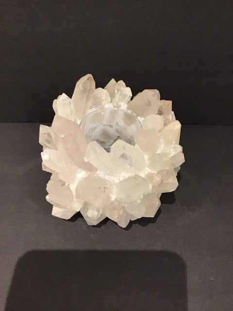 Natural Quartz Candle Holder