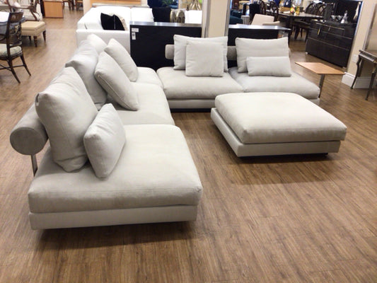 AS-IS Arrivanti Fabric Sectional W/Ottoman