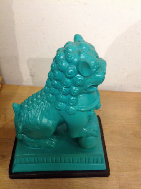 9" Resin Aqua Foo Dog