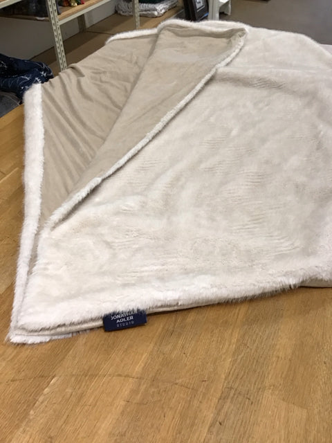 Jonathan Adler Champagne Faux Fur Throw