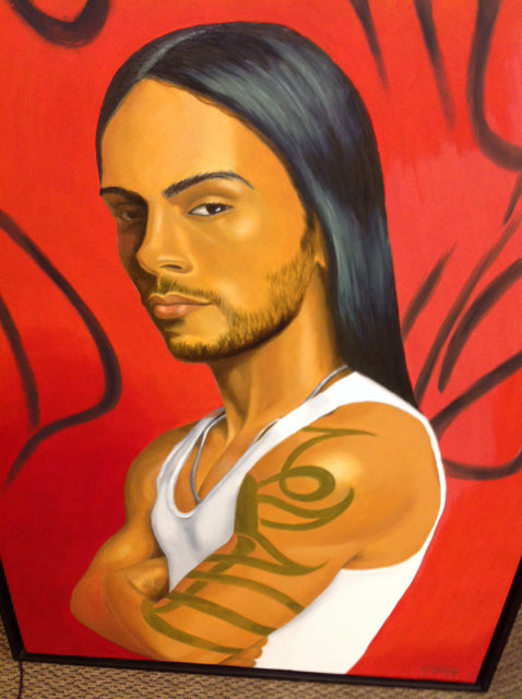 30" X 40" Signed C O A " Chicano " Canvas