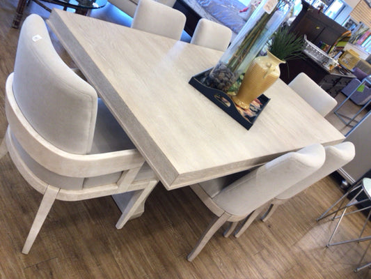 AS-IS 84" X 42" X 29.50" Hooker Furniture Cascade Rectangle Dining Table W/1 Lea