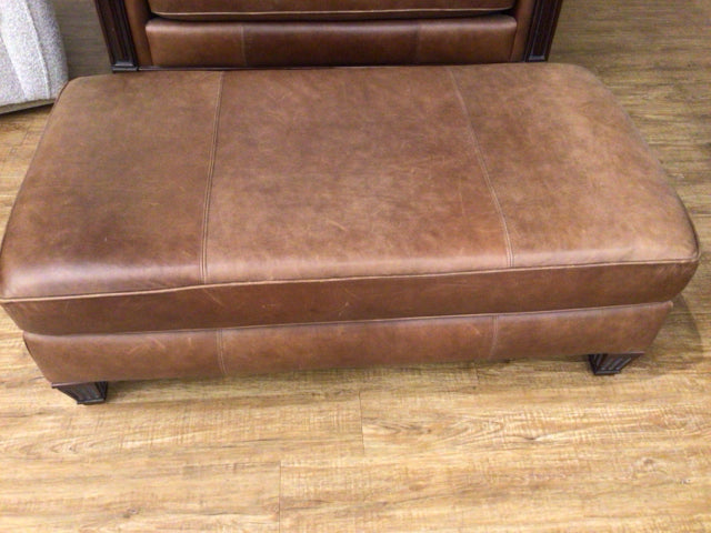 Bernhardt Leather Ottoman