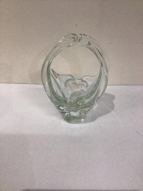 8" Abstract Glass Basket