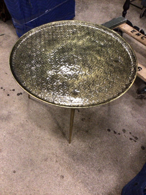 Gold Metal End Table