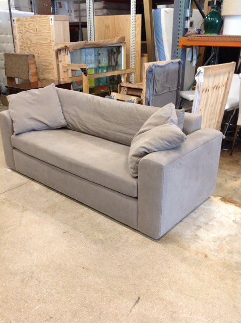 Beige Linen Sofa AS-IS Cushions Well-Worn
