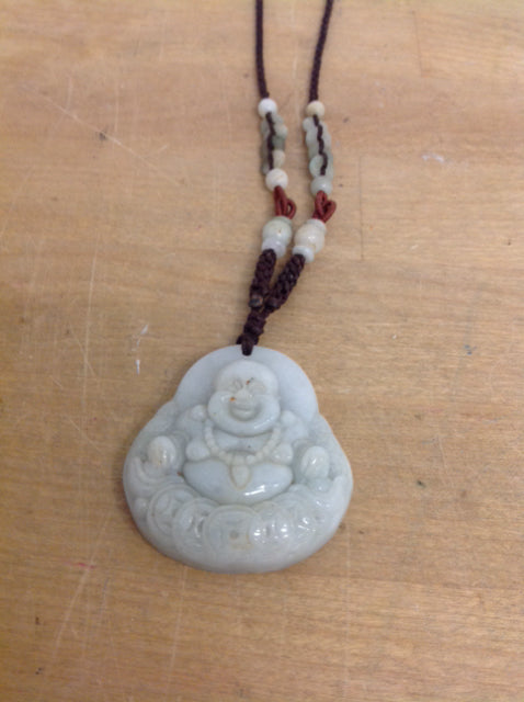 Necklace- Vintage Stone Happy Buddah Pendent