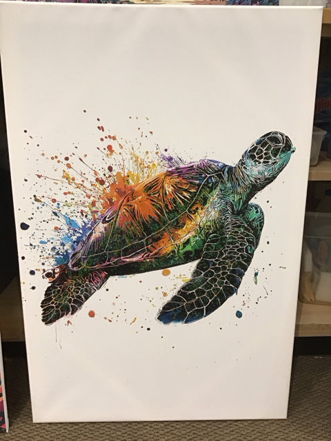 36"x24" Sea Turtle Art By Monika Jones