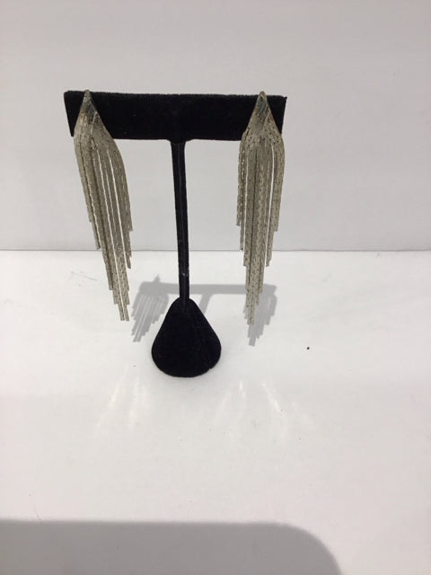 Silver Strand Dangling Earrings