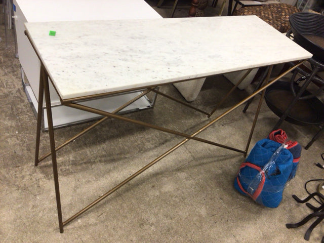 Marble Top Metal Gold Console Table