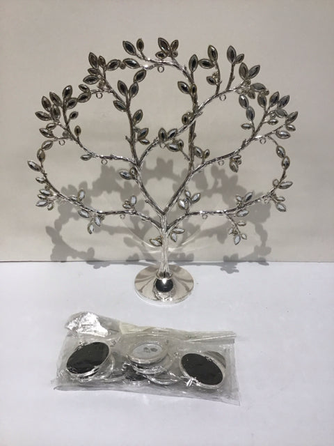 Silver Tree of Life Photo Display w/12 Frames