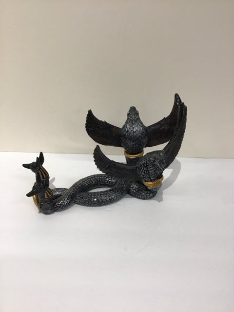 11" Resin Egyptian Snake Bottle Holder