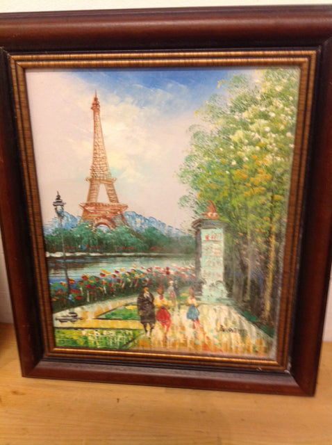 12" X 11" Signed Paris Art Canvas