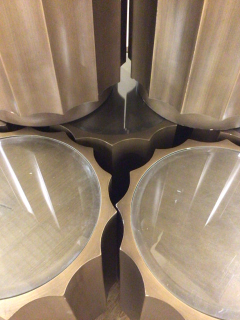Bronze Color Fluted Accent Table