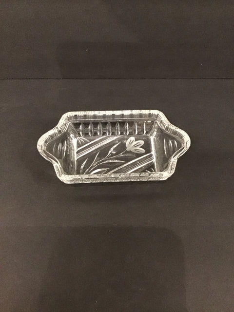 7"x4" Cut Crystal Tray