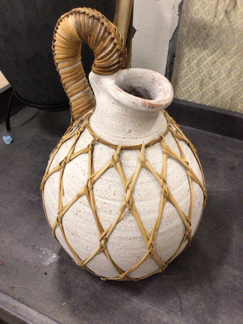 15" Rope Wrapped Ceramic Urn