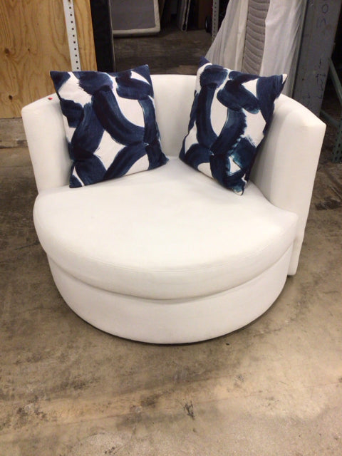 AS-IS Macys Jonathan Lewis Swivel Chair(Light Soil)
