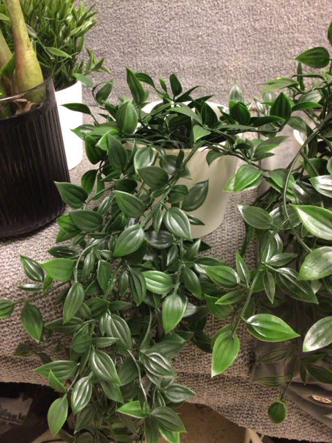 4 1/4" Ikea Artifical Plant In White Planter