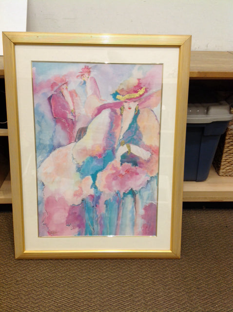34"x44" Signed Women Lithograph