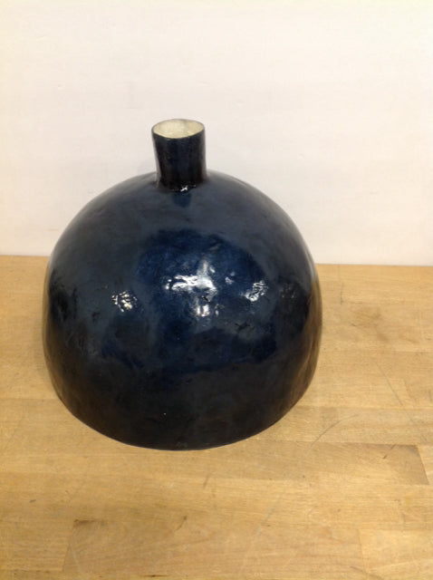 12" Blue/White Mother of Pearl Vase