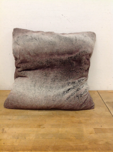 Plush Brown/Grey Pillow